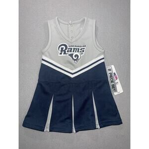RAMS NFL Team Apparel Dress Girls 2T Gray Blue Cheer Los Angeles